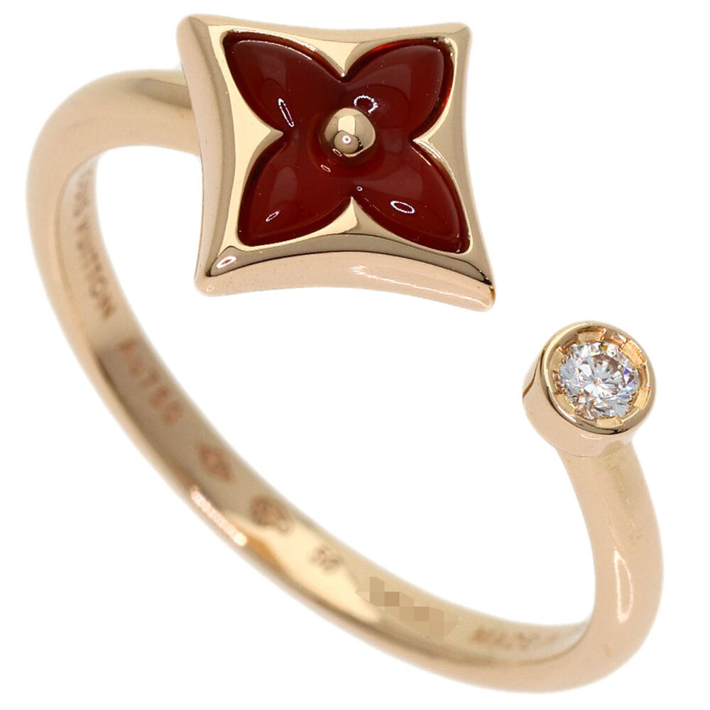 LOUIS VUITTON 18k Gold Diamond Ring #56